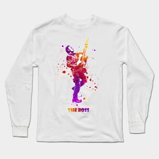 Bruce Springsteen The Boss Watercolor Splatter 08 Long Sleeve T-Shirt